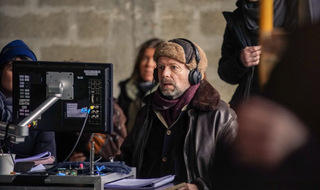 Diretor de cinema gravando filme