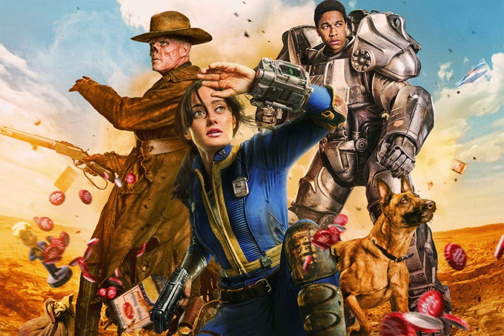 Elenco de "Fallout" em poster divulgado pela Prime Video