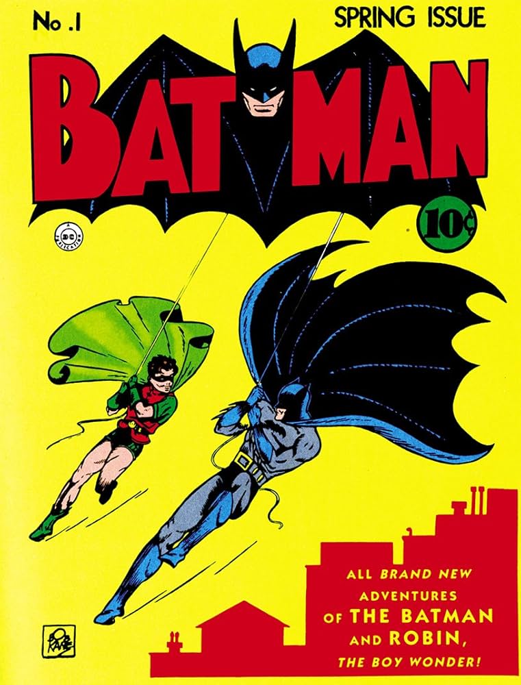 Dupla Dinâmica na capa da edição de estreia da revista solo do Batman