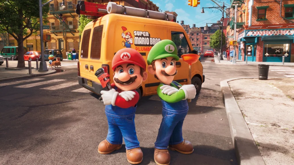Mario e Luigi em 'Super Mario Bros. O Filme'