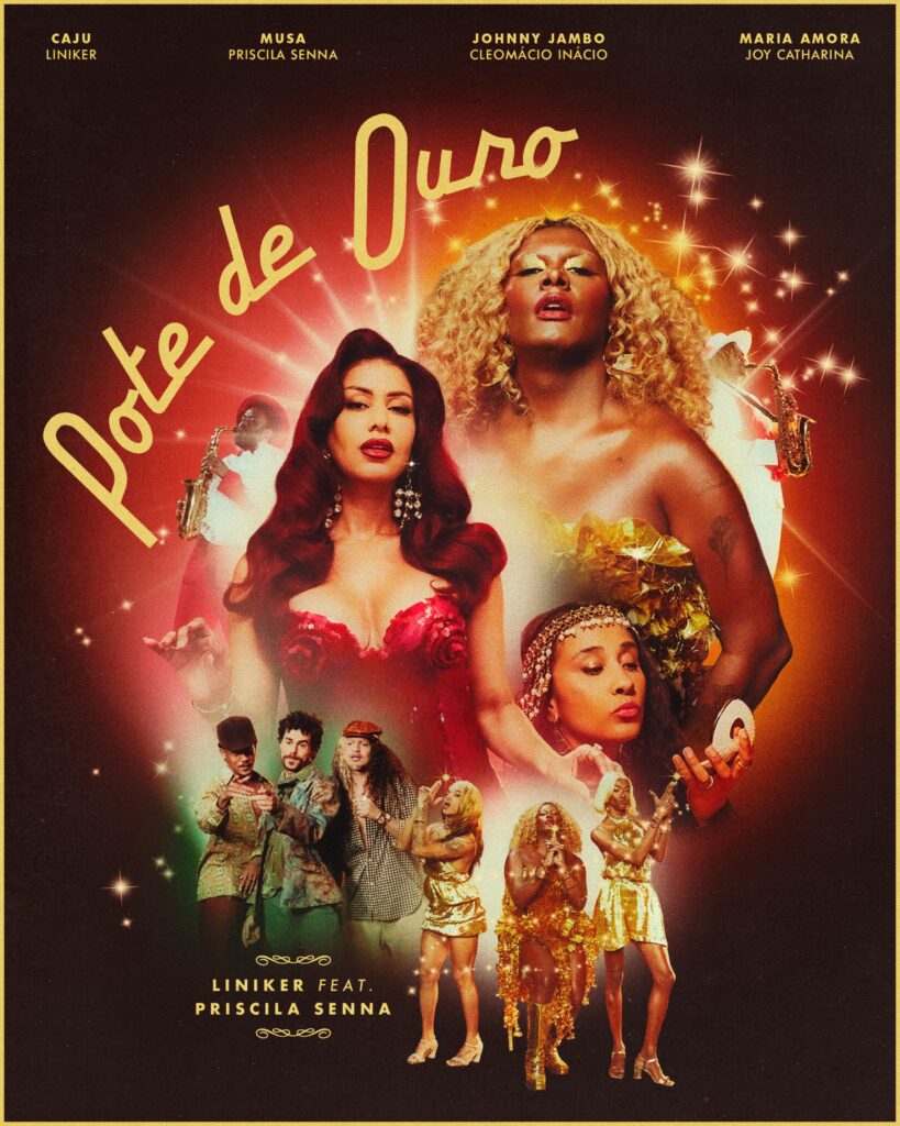 Pôster de "Pote de Ouro", parceria de Liniker com Priscila Senna