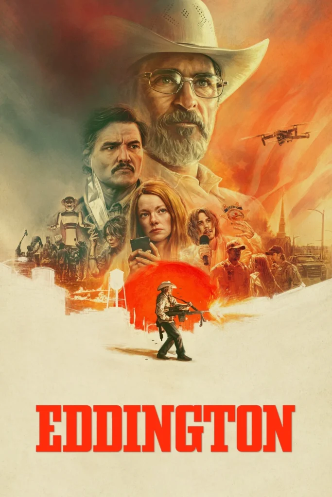 Pôster Oficial de Eddintgon com Joaquin Phoenix, Pedro Pascal e Emma Stone