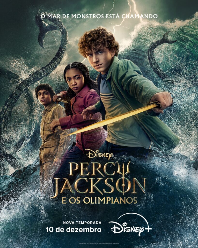 Pôster Oficial da segunda temporada de 'Percy Jackson e os Olimpianos'