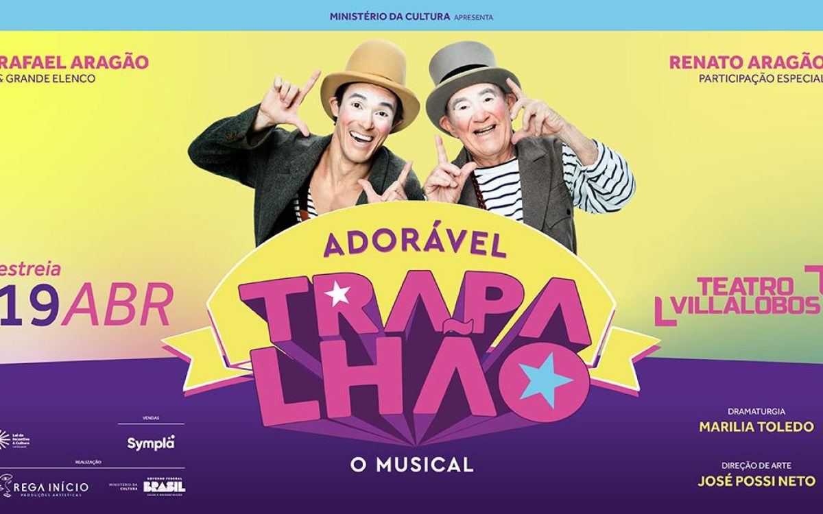 Estreia de”Adorável Trapalhão, O Musical”, ilumina o palco com homenagem à Renato Aragão.